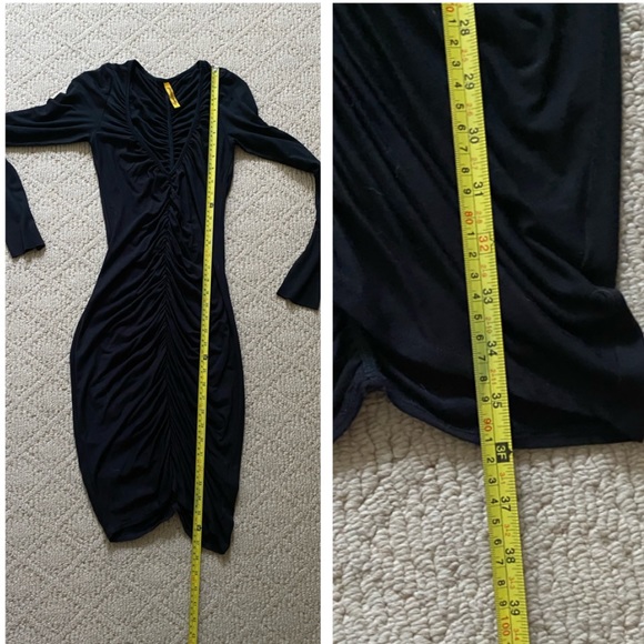 Rachel Pally Ruched Black Bodycon Dress - Picture 7 of 8